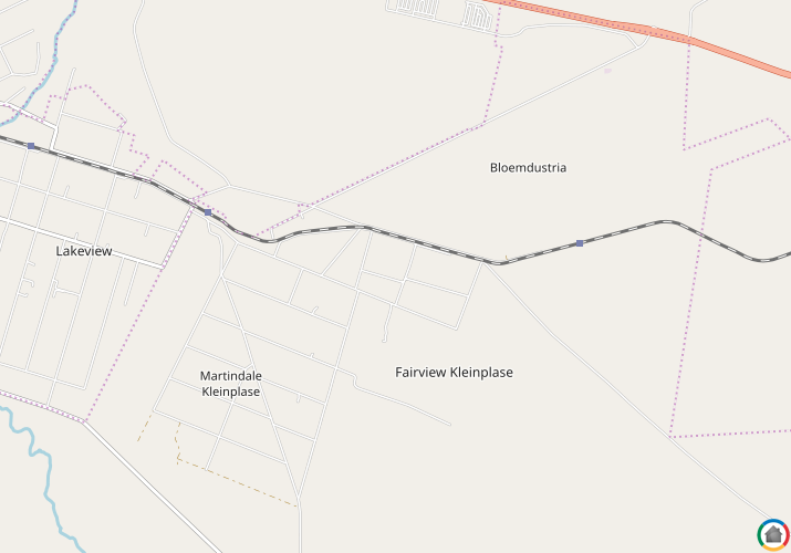 Map location of Highveld Kleinplaase